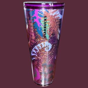 2022 Starbucks Mushroom Foil Berry Woodland Tumbler Cold Tumbler Cup 24oz